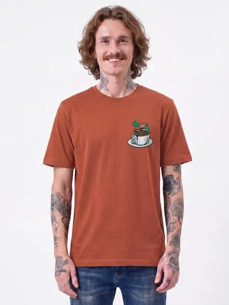 watapparel watapparel T-Shirt Unisex Coffee waves, Heritage brown, – Produktbild 2 von 2