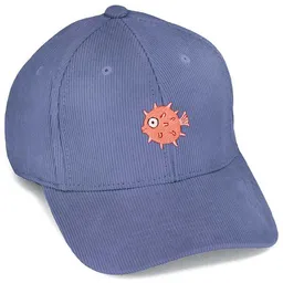 LIGARTI Bestickte Cord Cap – Kurt der Kugelfisch – LIGARTI Tiermanufaktur – Produktbild 1 von 1