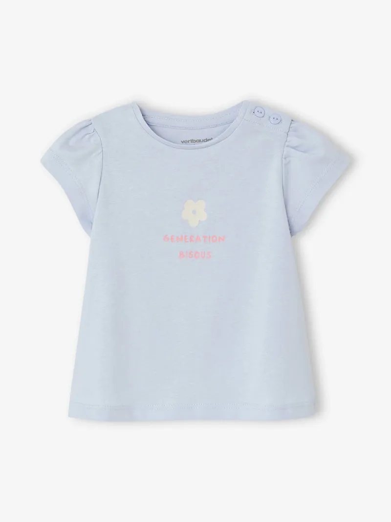 Vertbaudet 2er-Pack Baby T-Shirts mit Fantasie-Print, Helles blau, – Produktbild 2 von 4