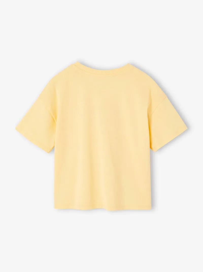 Vertbaudet Bedrucktes Mädchen T-Shirt, Gelb friendly girl, – Produktbild 4 von 4