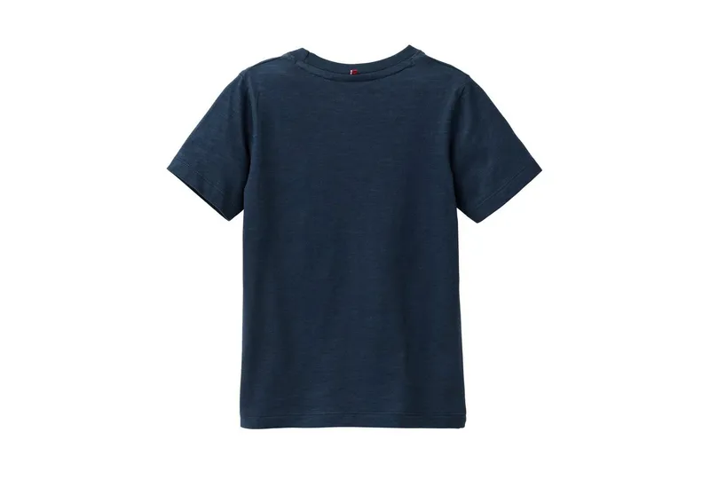 People Wear Organic People Wear Organic T-Shirt mit Motiv, aus Bio-Baumwolle GOTS zertifiziert, Blau, – Produktbild 3 von 4