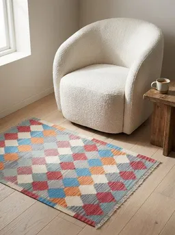 Rugtales Kelim Gashgai Mehrfarbig „Rugtales“ aus Schurwolle, 103x153 cm – Produktbild 1 von 1