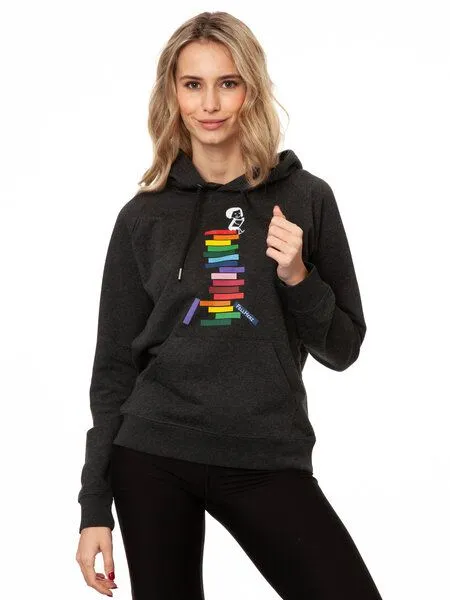 FellHerz FellHerz Damen Hoodie Books – Produktbild 2 von 5