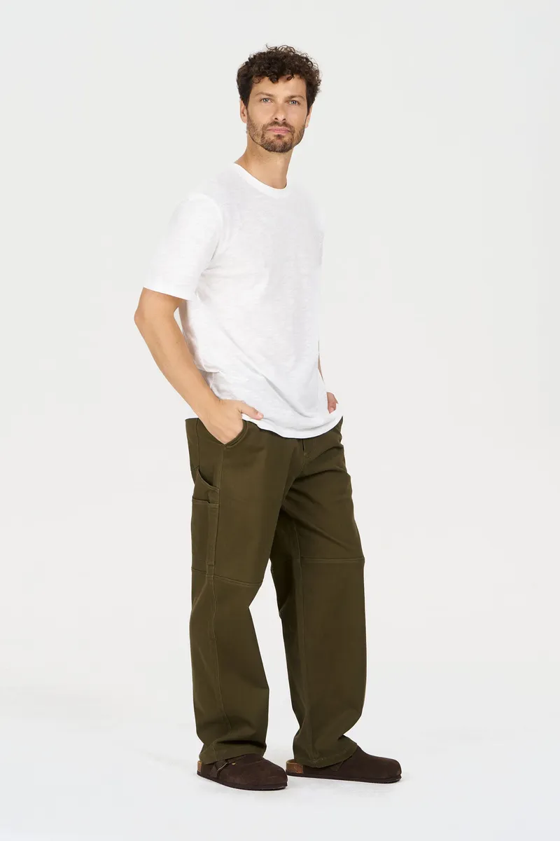 KOMODO KOMODO Herren vegan Hose Theo Green, Olivgrün, – Produktbild 1 von 2