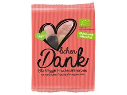Memo memo Vegane Mini-Bio-Fruchtsaft-Herzen 'Herzlichen Dank', 100 Stk. je 19 g – Produktbild 1 von 1