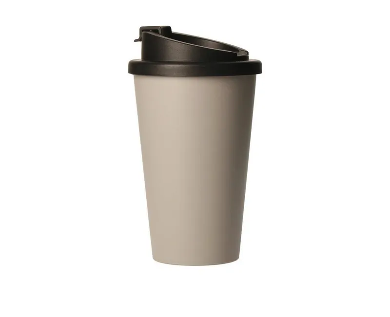 elasto elasto Kaffeebecher Kunststoff mit 2K-Verschluss, Haselnuss, – Produktbild 1 von 8