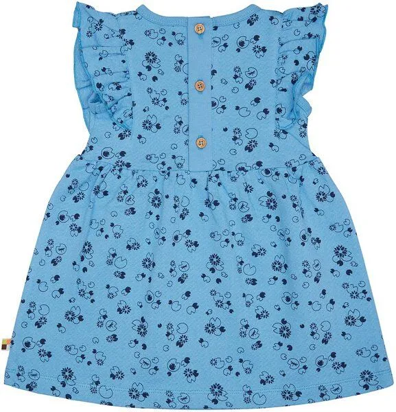 loud + proud loud + proud Babys & Kinder Kleid aus Musseline Jersey mit Druck, GOTS-zertifiziert, Basin(blau), – Produktbild 1 von 2