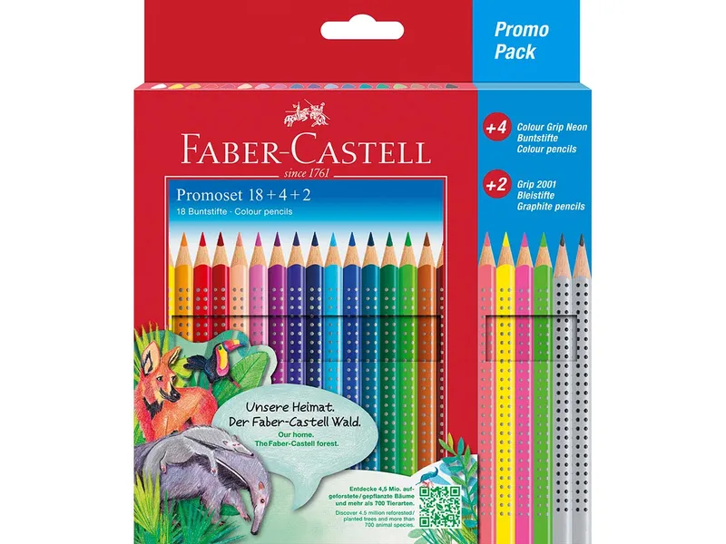 Faber-Castell 24 Faber-Castell Buntstifte "Colour Grip" 18 + 4 + 2 – Produktbild 2 von 3