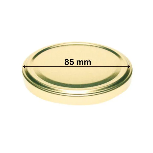 mikken mikken 25 Ersatzdeckel TO82 Ø 8,5 cm Schraubdeckel für Marmeladen- & Einmachgläser, Gold, – Produktbild 2 von 3