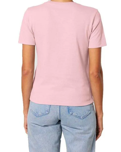 YTWOO YTWOO Bio Damen T-Shirt, enganliegend aus Bio-Baumwolle, Rosa, – Produktbild 3 von 4