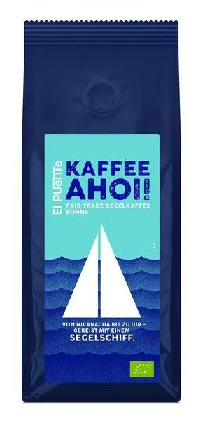 El Puente El Puente Kaffee Ahoi! - Bio-Kaffeebohnen 250 g gesegelt | Fair Trade | Bio-zertifiziert | Vegan | Glutenfrei, Mehrfarbig, – Produktbild 1 von 1