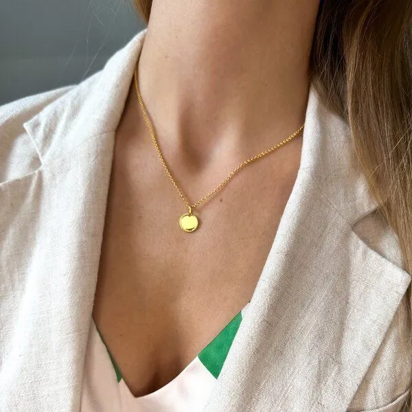 MOANINA MOANINA Kette Coin Felicia - 925 Silber/18k Gold Vermeil - 3 Längen, Gold, – Produktbild 2 von 4