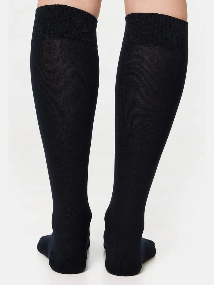 Nur Die Kniestrümpfe Bambus Damen (1er/3er/6er/9er Pack, 3-Paar) Knie-strümpfe thermo-socken overknee, Blau, – Produktbild 3 von 4