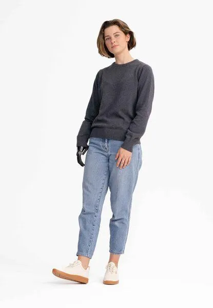 MELA MELA Feinstrick Pullover Dhana, Anthrazit melange, – Produktbild 4 von 4