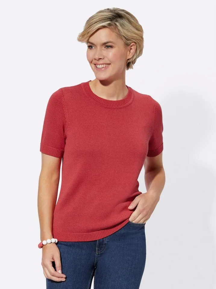 Witt Witt Strickpullover Pullover Kurzarm Jersey, Rot, – Produktbild 1 von 3