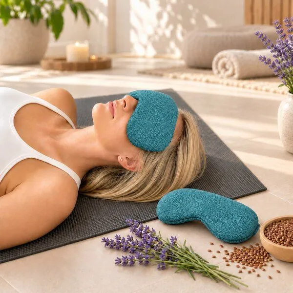 Yosana Yosana Augenkissen mit Lavendel & Leinsamen Füllung, Petrol, – Produktbild 8 von 8