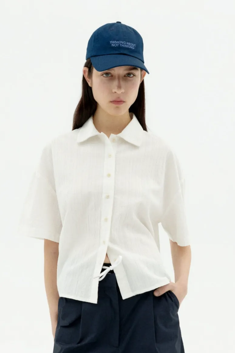 thinking mu Thinking MU Damen vegan Bluse Popcorn Textur Anna Weiß, Weiß, – Produktbild 2 von 2