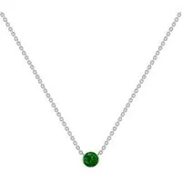 Eppi Eppi Silberne minimalistische Kette mit einem Tsavorit Granat Glosie – Produktbild 1 von 1