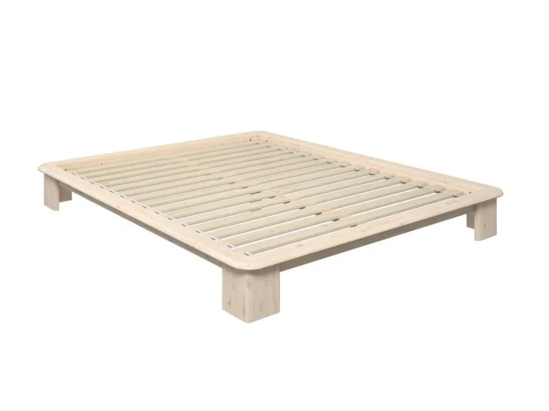 OTTO home Futonbett Peregrin, Bett, Bettgestell, Massivholzbett, inklusive Lattenrost, aus massiver Kiefer, FSC®, Beige, – Produktbild 5 von 5