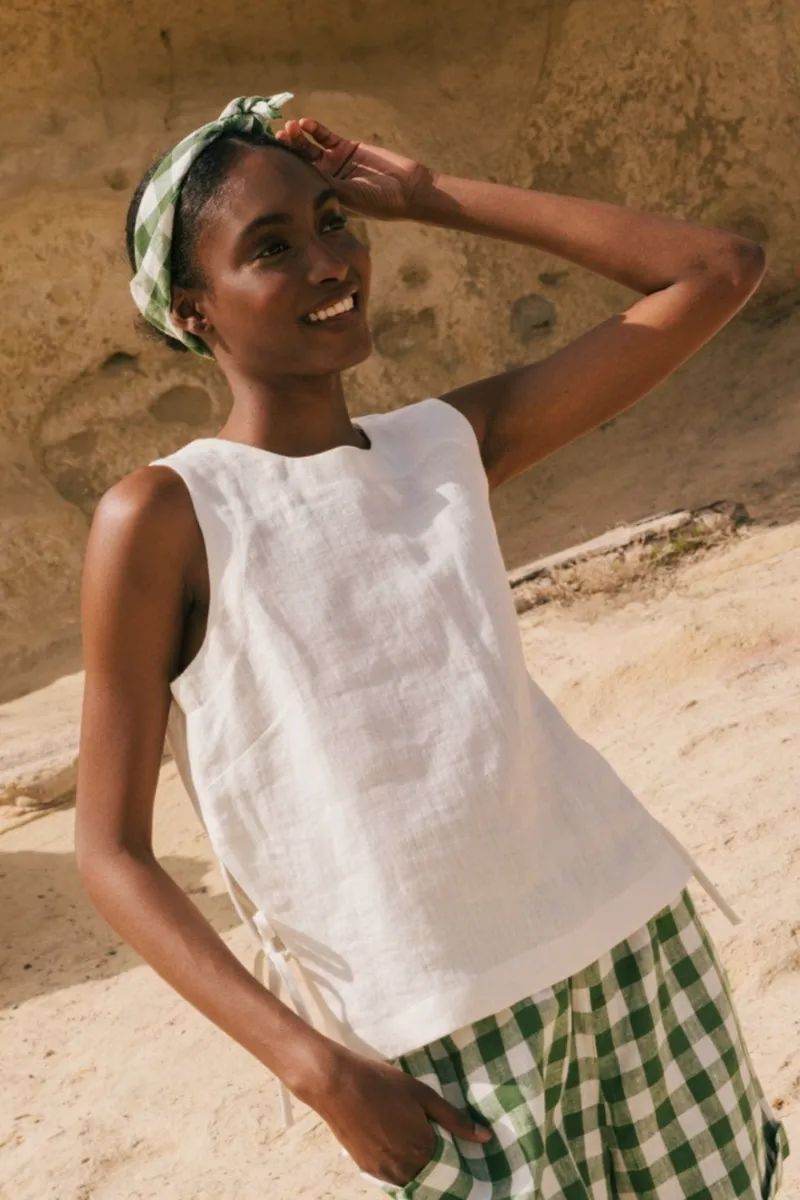 AmourLinen AmourLinen Damen vegan Oberteil Rosie White, Weiß, – Produktbild 2 von 2