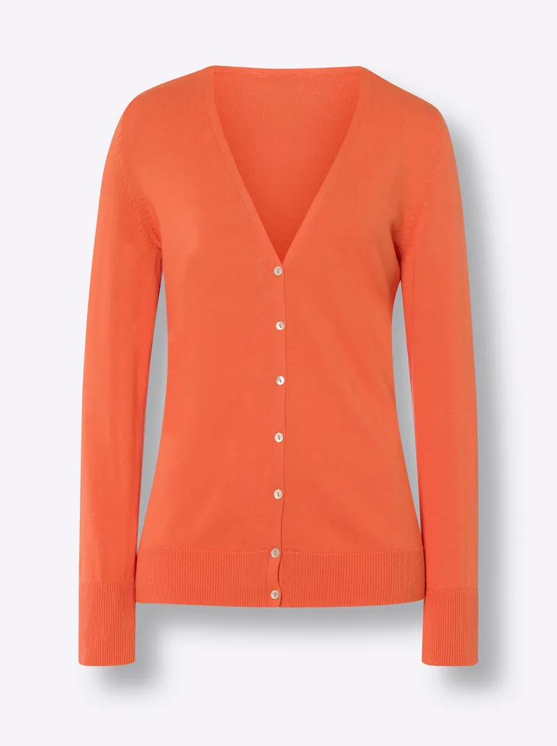heine Feinstrickjacke orange, Orange, – Produktbild 1 von 2