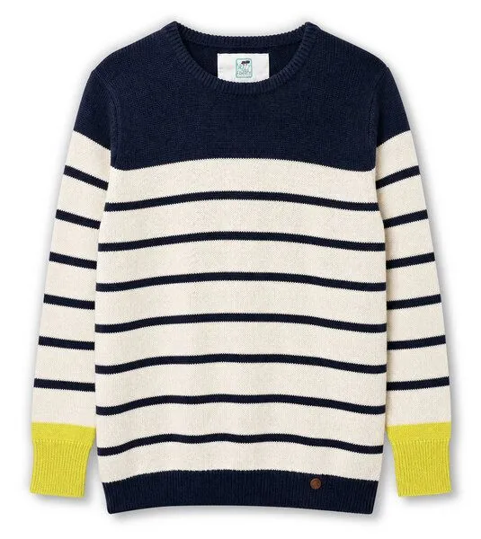 Gary Mash GARY MASH Strickpullover Anoka aus Biobaumwolle, Streifen (blau), – Produktbild 4 von 4