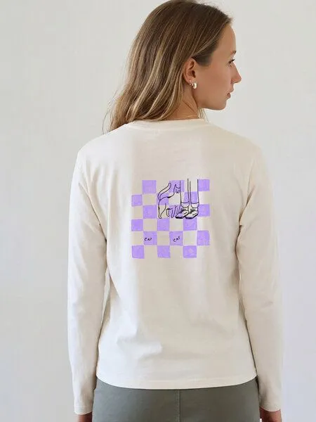 Kultgut Kultgut Artdesign- Softes Langarmshirt Biobaumwolle/ Snooze, Natur, – Produktbild 3 von 4