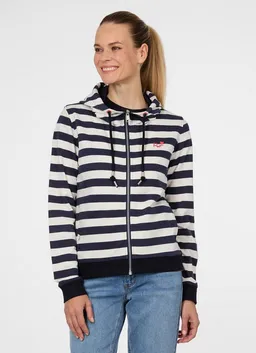 ragwear ragwear Kapuzensweatjacke PARYA STRIPES aus Baumwollmischung, normale Passform, mit Reißverschluss – Produktbild 1 von 1