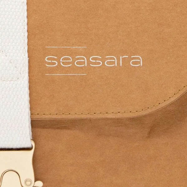 seasara seasara Damen Rucksack aus recyceltem Kraftpapier und Canvas – Produktbild 3 von 5