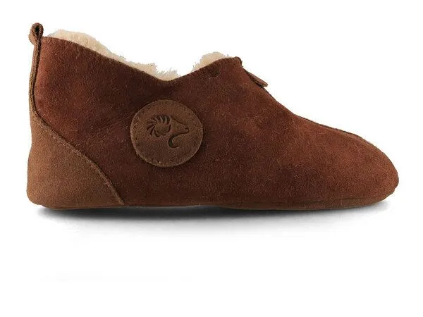 Lammbock Lammbock Warme Lammfellhausschuhe 'Texel', Cognac, – Produktbild 2 von 3