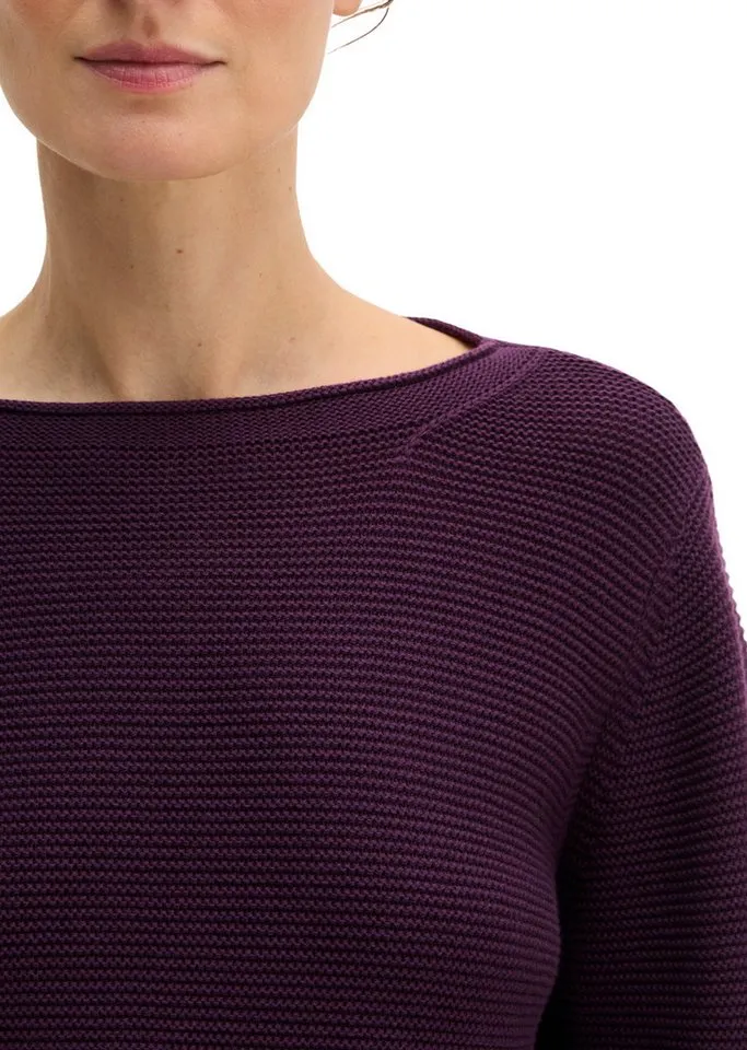 Marc O'Polo Marc O'Polo Strickpullover regular aus Organic Cotton, Rot, – Produktbild 3 von 5