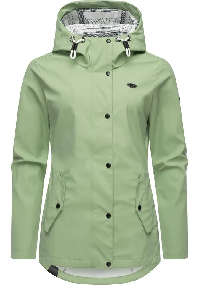 ragwear ragwear Regenjacke YM-Marge stylische Übergangsjacke mit großer Kapuze, Grün, – Produktbild 4 von 5