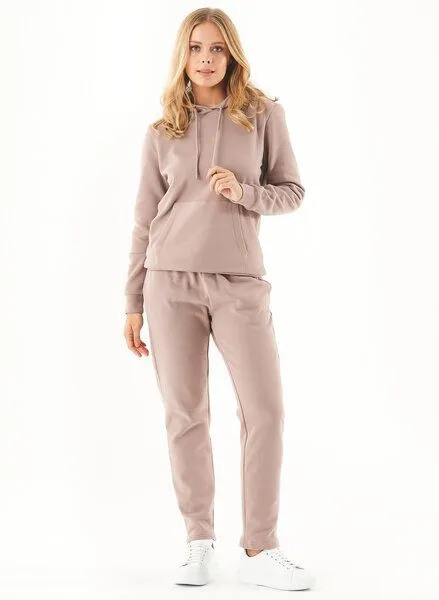 ORGANICATION ORGANICATION ESSENTIALS-PUREEN- Soft Touch Sweathose aus Bio-Baumwolle, Braun(mocha), – Produktbild 2 von 3