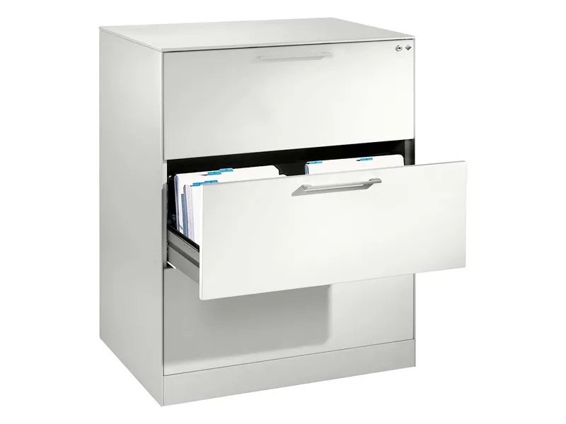 Schubladenschrank "CONTACT", LEER, Höhe 101 cm (BxT) 80 x 43,5, mit 3 Schubladen – Produktbild 1 von 2