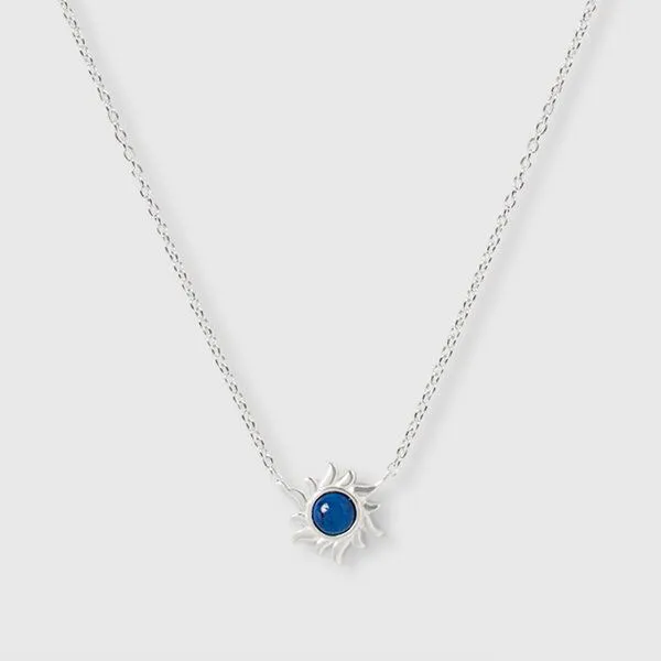 fejn jewelry fejn jewelry Kette 'precious sun' in Sonnenform, Lapislazuli / silber, – Produktbild 1 von 3