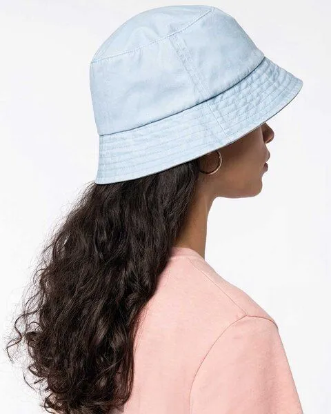 YTWOO YTWOO Fischerhut mit Washed Optik | Bucket Hat aus 100% Bio Baumwolle, Hellblau, – Produktbild 3 von 4