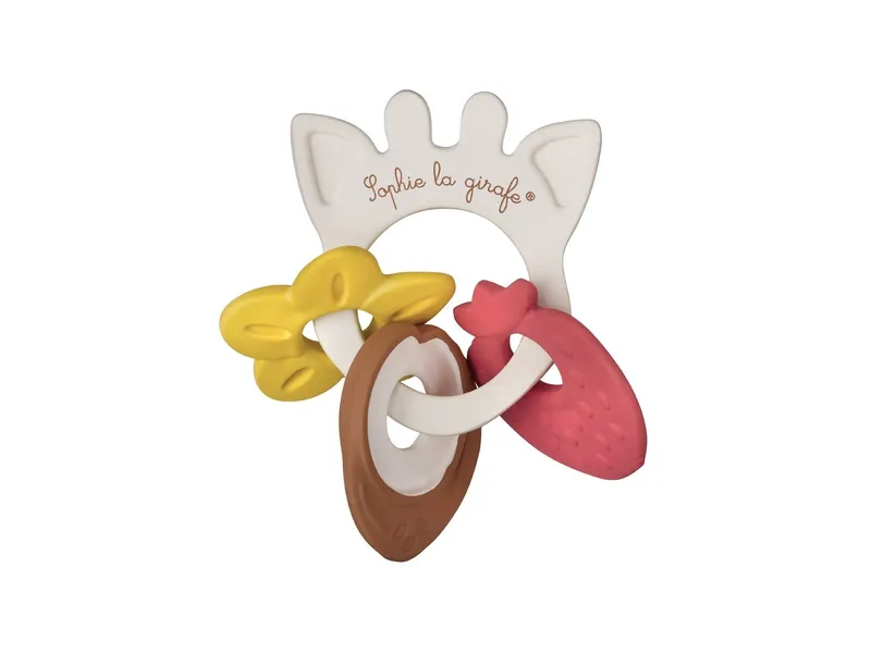 Sophie la Girafe Sophie la Girafe Beißring und Greifling mit Düften, Naturkautschuk Maße 7,5 x 11 x 1 cm, Mehrfarbig, – Produktbild 1 von 2