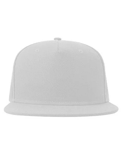 Atlantis Headwear Atlantis Headwear recycelte Flat-Cap mit Kunststoffverschluss, Weiss, – Produktbild 1 von 3
