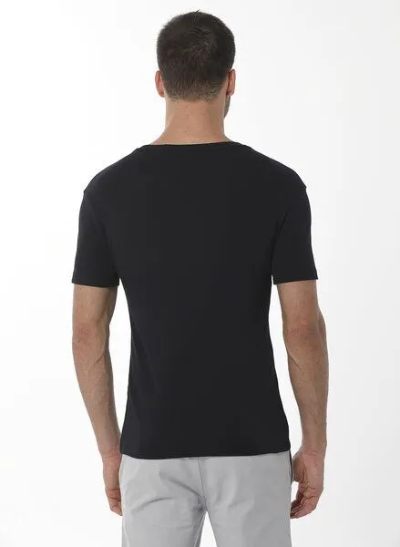 ORGANICATION ORGANICATION Geripptes T-Shirt aus Bio-Baumwolle, Schwarz(black), – Produktbild 4 von 4