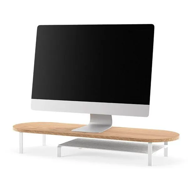 Woodcessories Woodcessories Monitorständer aus nachhaltigem Holz, Eiche/weiß, – Produktbild 2 von 8