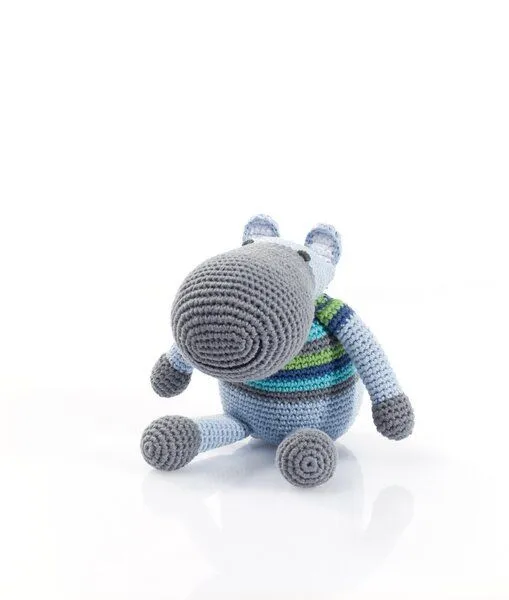 Pebble Pebble Hippo Rassel, Blau, – Produktbild 2 von 3