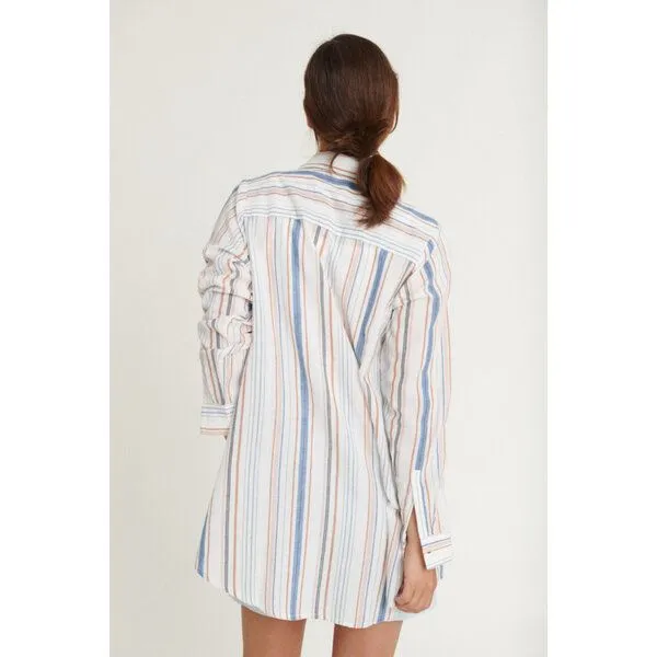 Basic Apparel Basic Apparel Langes Shirt JIMA aus Bio-Baumwolle, Weiß (multistriped), – Produktbild 3 von 4