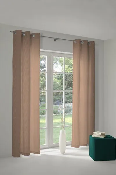 Nature by Adam Nature by Adam Vorhang aus 100% Bio-Baumwolle - Made in Germany - Uni Collection, Braun, – Produktbild 5 von 7