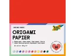folia folia Faltblätter Origami Papier "Duo Uni" 80g/m², 10×10 cm, 96 Blatt, farbig sortiert – Produktbild 1 von 1