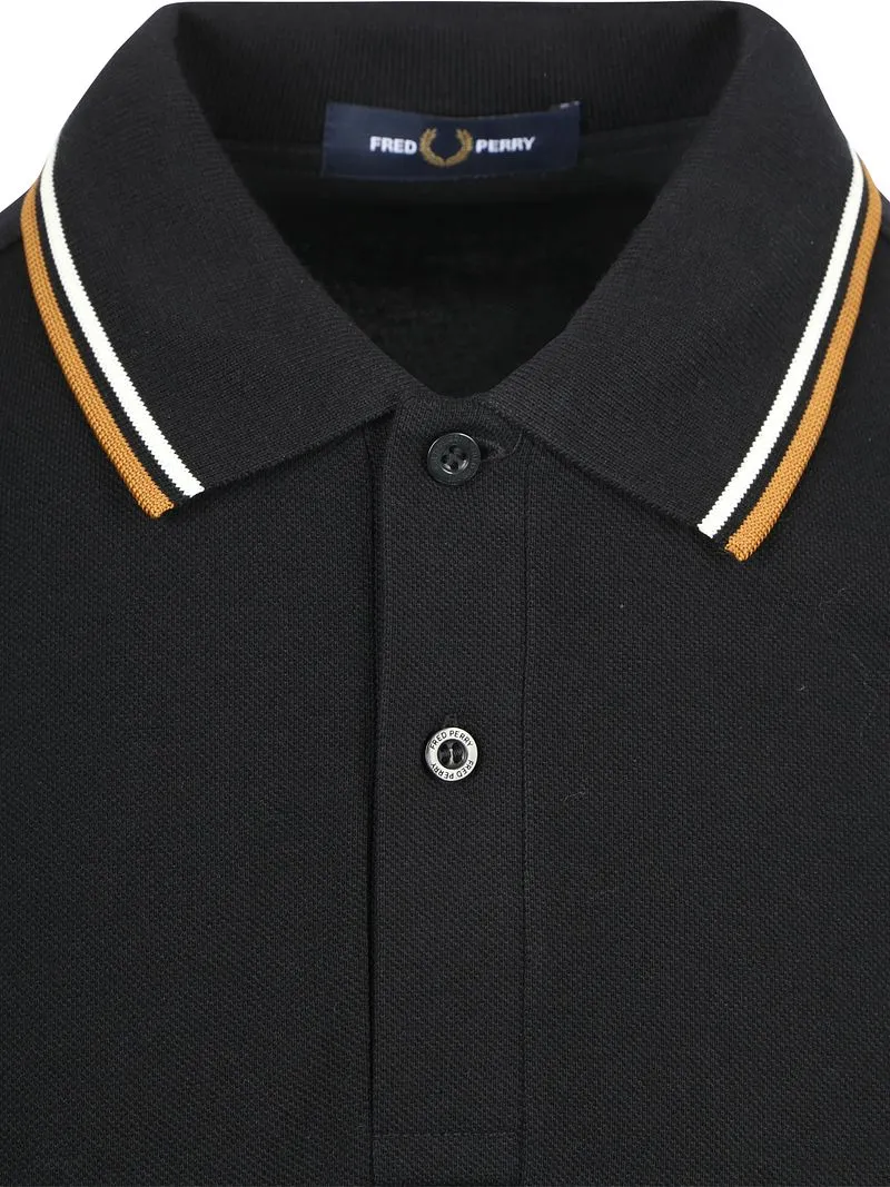Fred Perry Fred Perry Polo Twin Tipped M3600 Schwarz P69 - Größe M, Schwarz, – Produktbild 4 von 5