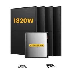 EcoFlow EcoFlow Stream Ultra X, All-in-One Speicher für Balkonkraftwerke, mit 4 x 455 Bifaziale Solarmodule, by Powerness - Stream Ultra X | 3840Wh / ohne Zubehör / Standardversand – Produktbild 1 von 1