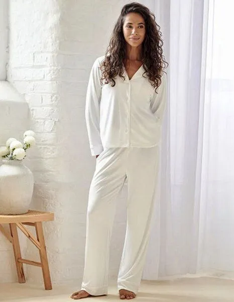 The One Towelling® The One Towelling® Damen Schlafanzug Supersoft Pyjama bis Damengröße 4XL, Elfenbein, – Produktbild 2 von 2