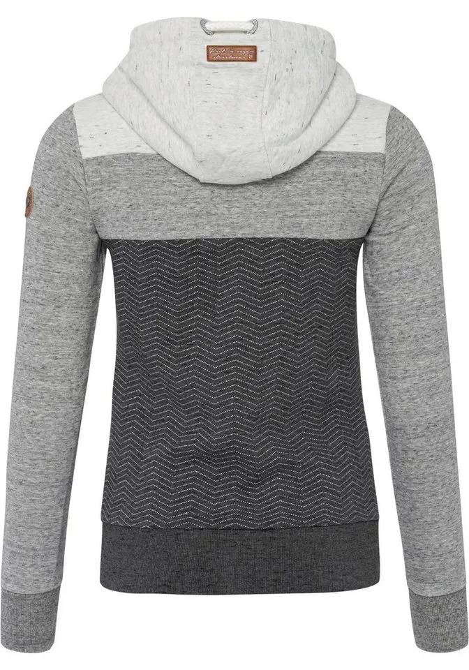 ragwear ragwear Sweatjacke TREGA ZIP O im Colorblocking-Design, Grau, – Produktbild 5 von 5
