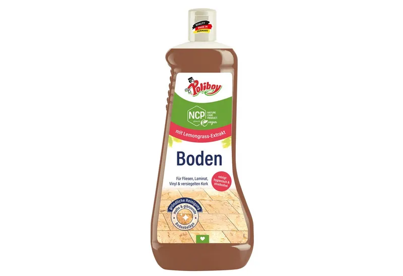 poliboy NCP Bodenreiniger - 1 Liter - zur Reinigung aller wischbaren Böden Fussbodenreiniger (zur regelmäßigen Reinigung - Grapefruit-Duft - Made in Germany) – Produktbild 1 von 5