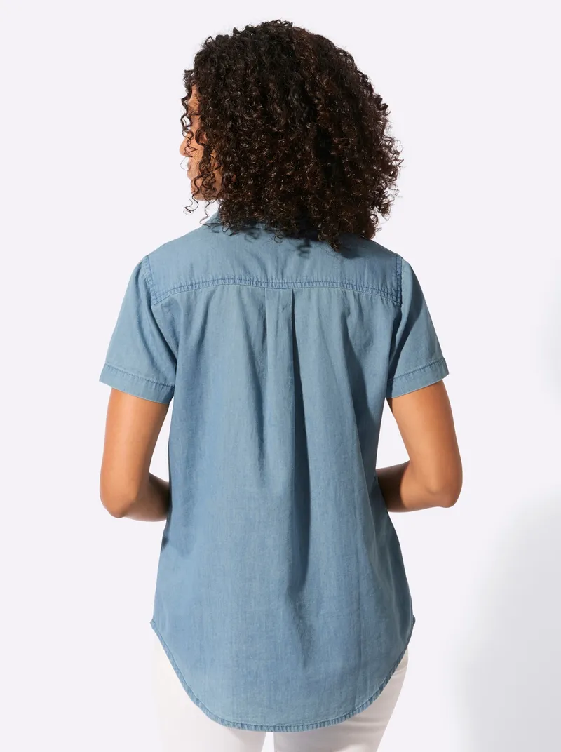 Witt Jeanstunika blue-bleached, Blue-bleached, – Produktbild 2 von 2